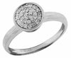 ESTATE .20CT DIAMOND 14K WHITE GOLD 3D CLASSIC CLUSTER ROUND FRIENDSHIP FUN RING