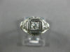 ANTIQUE .14CT DIAMOND 14KT WHITE GOLD SQUARE OPEN FILIGREE ENGAGEMENT RING 26658