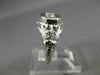 ANTIQUE .14CT DIAMOND 14KT WHITE GOLD SQUARE OPEN FILIGREE ENGAGEMENT RING 26658