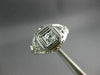 ANTIQUE .14CT DIAMOND 14KT WHITE GOLD SQUARE OPEN FILIGREE ENGAGEMENT RING 26658