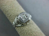 ANTIQUE .14CT DIAMOND 14KT WHITE GOLD SQUARE OPEN FILIGREE ENGAGEMENT RING 26658