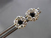 ESTATE LARGE 1.98CT DIAMOND & SAPPHIRE 14KT YELLOW GOLD CLUSTER EARRINGS #24552