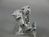 ESTATE LARGE 1.67CT DIAMOND & AAA RUBY 14KT WHITE GOLD 3D HAPPY TIGER FUN RING