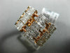 ESTATE WIDE 1.44CT DIAMOND 14KT ROSE GOLD 3D SQUARE MULTI ROW ANNIVERSARY RING