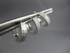 ESTATE LARGE 1.15CT ROUND DIAMOND 14KT WHITE GOLD 3D OPEN JOURNEY CUFF EARRINGS