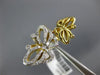 ESTATE LARGE .36CT DIAMOND 14K YELLOW GOLD 3D CLASSIC DOUBLE BUTTERFLY LOVE RING