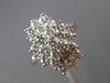 ESTATE LARGE 1.0CT DIAMOND 14KT WHITE GOLD 3D CLASSIC CLUSTER FLOWER LOVE RING