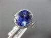 ESTATE LARGE 6.20CT DIAMOND & AAA TANZANITE 14KT WHITE GOLD HALO ENGAGEMENT RING
