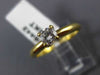 ESTATE .40CT DIAMOND 18KT YELLOW GOLD 3D ROUND SOLITAIRE ENGAGEMENT RING #6442