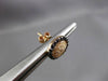 ESTATE .57CT WHITE & BLACK DIAMOND 14KT ROSE & BLACK GOLD CIRCULAR STUD EARRINGS