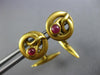 ANTIQUE .30CT AAA RUBY 18KT YELLOW GOLD SWIRL SNAKE CIRCULAR FUN MEN'S CUFFLINKS