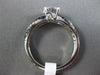 ESTATE 1.63CT DIAMOND & AAA SAPPHIRE 14K WHITE GOLD 3D MULTI ROW ENGAGEMENT RING
