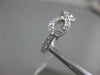 ESTATE .33CT DIAMOND 14KT WHITE GOLD 3D BOW INFINITY LOVE RING 7mm WIDE