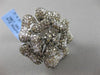 ESTATE MASSIVE 4.57CTW FANCY MULTI COLOR DIAMONDS 18KT WHITE GOLD 3D FLOWER RING