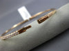 ESTATE .58CT ROUND DIAMOND 18KT ROSE GOLD CLASSIC SEMI ETERNITY BANGLE BRACELET
