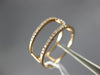 ESTATE WIDE .15CT ROUND DIAMOND 14KT ROSE GOLD 3D CLASSIC DOUBLE ROW FUN RING
