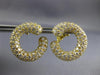 ESTATE LARGE 8.0CT DIAMOND 18KT YELLOW GOLD 3D MULTI ROW SIDEWAYS HOOP EARRINGS