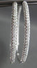 ESTATE LARGE 5.21CT DIAMOND 14KT WHITE GOLD 3D DOUBLE SIDED HOOP EARRINGS