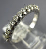 ESTATE .44CT DIAMOND 14KT WHITE GOLD ROUND SHARED PRONG WEDDING ANNIVERSARY RING