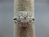 ESTATE LARGE .80CT DIAMOND 18KT WHITE GOLD INVISIBLE SQUARE FLOWER LOVE FUN RING