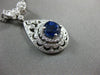 ESTATE LARGE 2.60CT DIAMOND & SAPPHIRE 18KT WHITE GOLD 3D HALO BUTTERFLY PENDANT