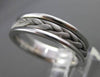 ESTATE 14KT WHITE GOLD ROPE MATTE & SHINY CLASSIC WEDDING BAND MENS RING #23119