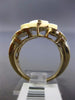 WIDE .80CT ROUND & PRINCESS DIAMOND 14KT YELLOW GOLD 3D DOUBLE HEART SQUARE RING