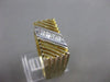 ANTIQUE .35CT BAGUETTE DIAMOND 14K 2 TONE GOLD FILIGREE MENS RING 8.5MM #11634