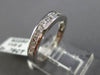 ESTATE .78CT DIAMOND 14KT WHITE GOLD 3D CLASSIC CHANNEL WEDDING RING BAND #1338