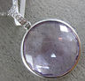 ESTATE LARGE 14.57CT DIAMOND & AAA AMETHYST 14KT WHITE GOLD 3D FLOATING PENDANT