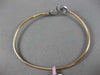ESTATE .65CT DIAMOND 14KT TWO TONE GOLD CIRCLE OF LIFE FLEXIBLE BANGLE BRACELET