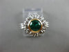 ANTIQUE 1.15CT AAA EMERALD 14K 2TONE GOLD BEZEL SOLITAIRE FLOWER ENGAGEMENT RING