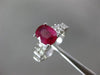 ESTATE 2.61CT DIAMOND & AAA RUBY 14KT WHITE GOLD CLASSIC ENGAGEMENT RING #26287