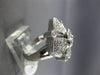 ESTATE LARGE .55CT DIAMOND 14K WHITE GOLD SQUARE FILIGREE ETOILE FLOWER FUN RING
