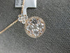 ESTATE LARGE 1.26CT DIAMOND 18KT ROSE GOLD CLASSIC CLUSTER CIRCULAR HALO PENDANT