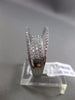 ESTATE WIDE .70CT DIAMOND 18KT WHITE GOLD 3D MULTI ROW PAVE OPEN FILIGREE RING