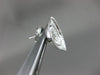 ESTATE LARGE 4.03CT ROUND & BAGUETTE DIAMOND 18KT WHITE GOLD HEART STUD EARRINGS