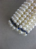 ESTATE LARGE .89CT DIAMOND AAA PEARL & SAPPHIRE 18KT WHITE GOLD TASSLE NECKLACE