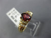 ESTATE 1.23CT DIAMOND & AAA RHODOLITE 14KT YELLOW GOLD 3D OVAL ENGAGEMENT RING