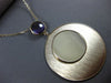 ESTATE LARGE 3.0CT DIAMOND & AAA AMETHYST 14KT YELLOW GOLD ROUND MIRROR NECKLACE