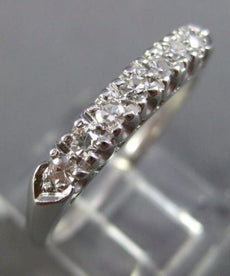 ANTIQUE .16CT DIAMOND PLATINUM CLASSIC 7 STONE WEDDING ANNIVERSARY RING #26216