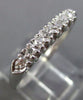 ANTIQUE .16CT DIAMOND PLATINUM CLASSIC 7 STONE WEDDING ANNIVERSARY RING #26216