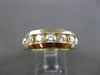 ESTATE 1.10CT DIAMOND 14K YELLOW GOLD 7 STONE CHANNEL ETOILE WEDDING RING #21027