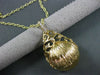 ESTATE LARGE .30CT DIAMOND 18K YELLOW GOLD ETOILE CROWN FLOATING PENDANT & CHAIN