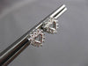 ESTATE .25CT DIAMOND 14KT WHITE GOLD CLASSIC 3D OPEN HEART STUD EARRINGS #24332