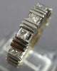 ESTATE .72CT DIAMOND 14KT WHITE GOLD 3D CHANNEL PRINCESS ANNIVERSARY RING #1796