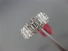 ESTATE .87CT DIAMOND 18KT WHITE GOLD 3D 3 STONE PAST PRESENT FUTURE LOVE RING