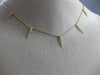 ESTATE .15CT DIAMOND 14KT YELLOW GOLD 3D CLASSIC BY THE YARD SPIKY FUN NECKLACE