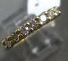 ESTATE .49CT DIAMOND 14KT YELLOW GOLD CLASSIC 7 STONE ROUND ANNIVERSARY RING