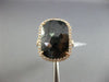 EXTRA LARGE 15.52CT WHITE & BLACK DIAMOND 14KT ROSE GOLD 3D SQUARE RING PENDANT